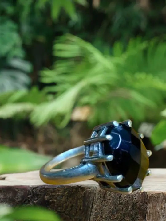 Onyx Sterling silver ring