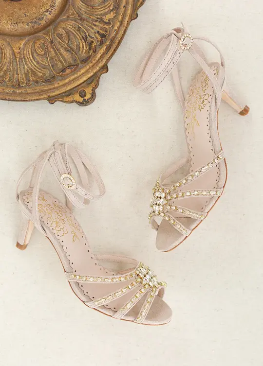 Maelyn Leather Heel in Nude Blush