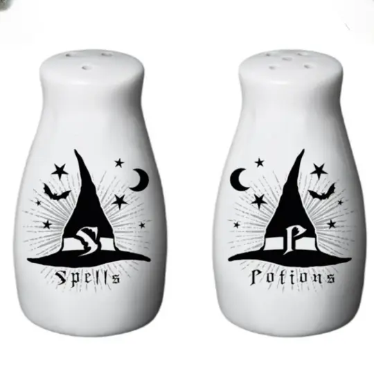 Spells / Potions Fine Bone China Salt & Pepper Set