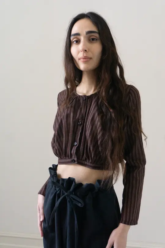 Callisto Top - Mahogany Stripe