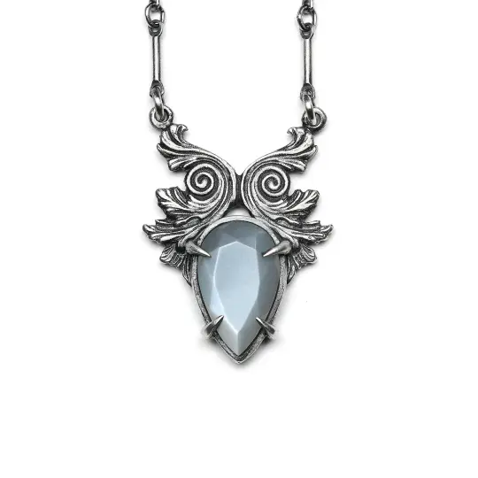 Zephyr. Gray Moonstone Necklace. *Limited*