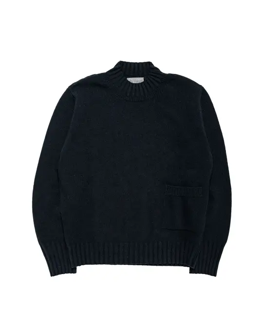 Margaret Howell Single Pocket Crew Geelong Lambswool Ink