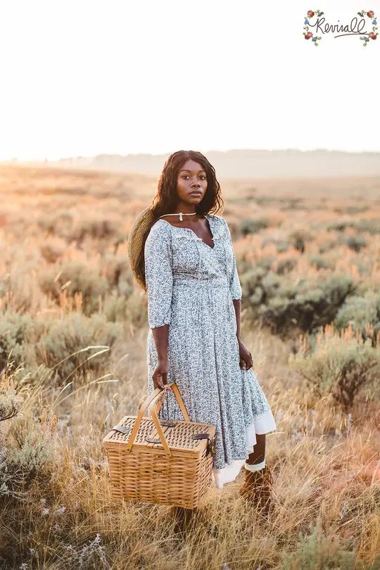 Cotton Rosemary Dress in Blue Bayou-Medium