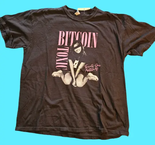 Vintage Britney Spears Bitcoin spoof t-shirt size XL