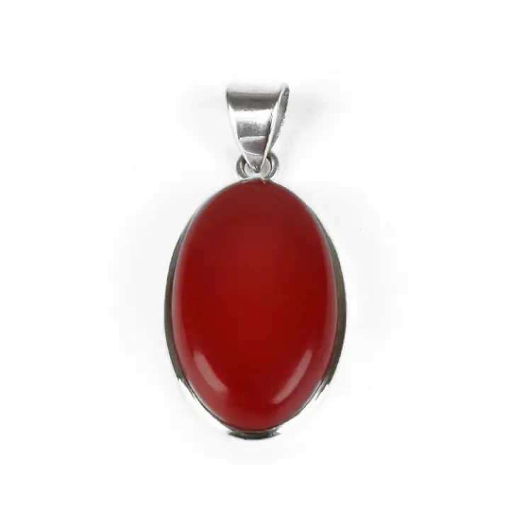 Red Coral Gemstone Pendant