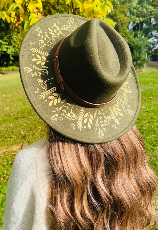 Olive Botanicals Vegan Felt XL Wide Brim Hat
