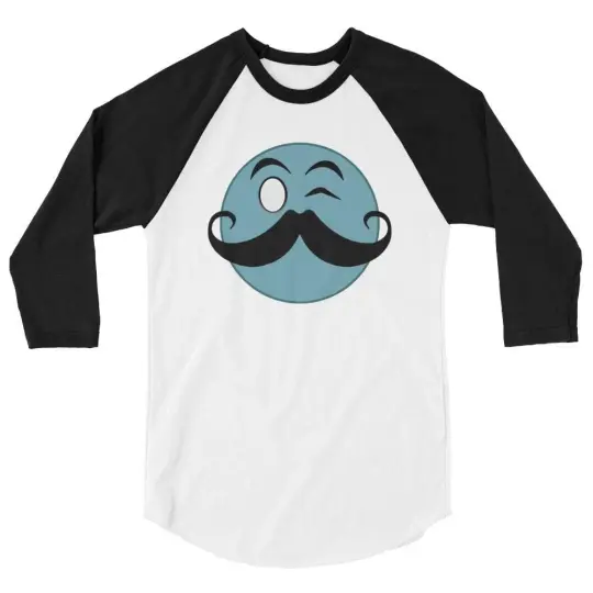 How To Grow A Moustache Forum Member 3/4 sleeve raglan shirt