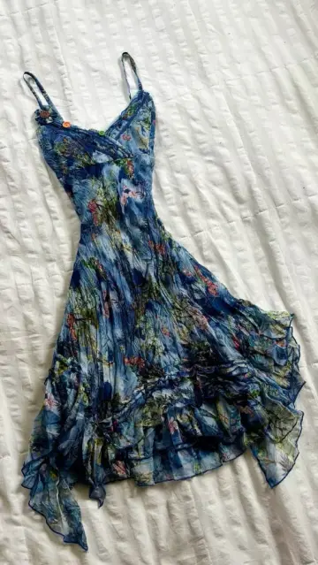Retro Floral Prom Gown ,Navy Flowy Corset Elegant Maxi Summer Dress RS1269