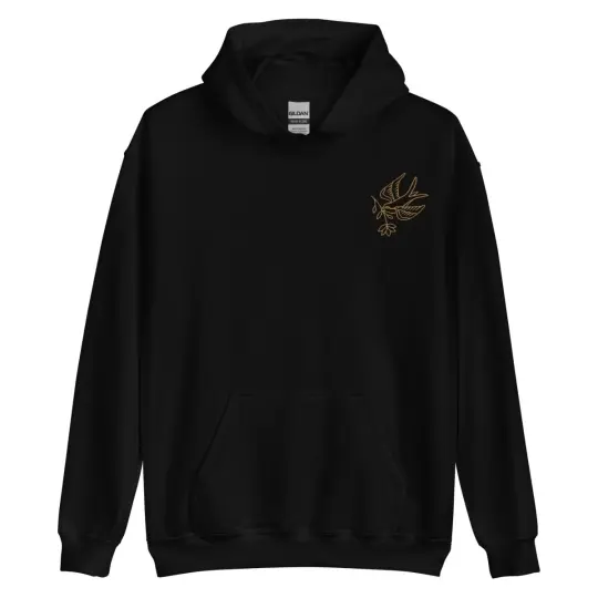 Dove and Lily Embroidered Hoodie