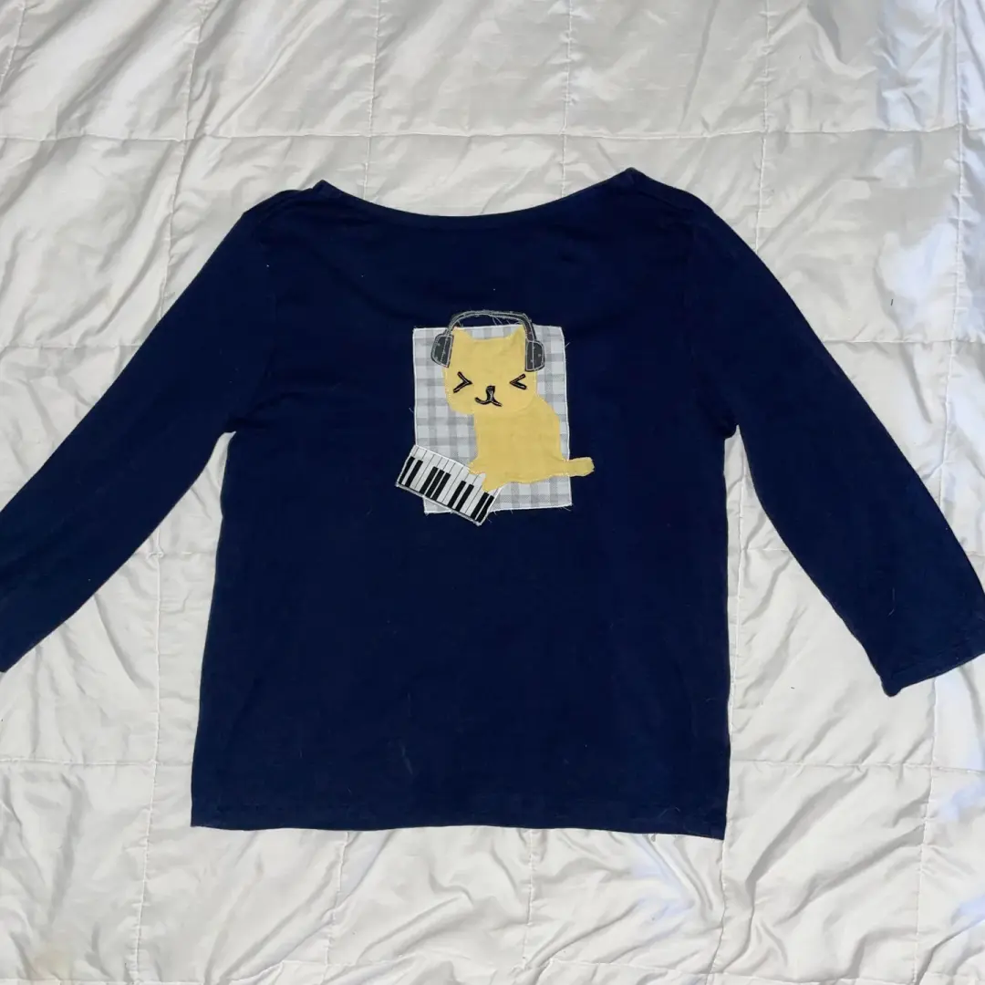 piano kitty shirt - 7