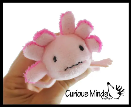 1 Tiny Axolotl Realistic Cute Plush Stuffed Animals - Adorab