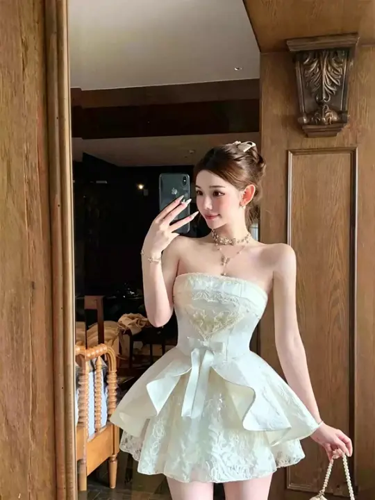 Jacquard Ruffled Lolita Birthday Party Dress R9108