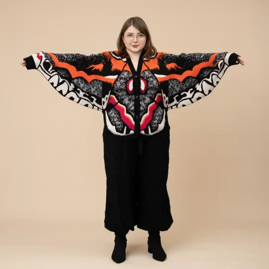 LIMITED EDITION Cecropia Moth Cardigan (w/ Pink Accents)