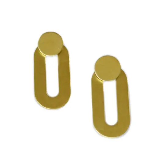Oblong Ear Jacket Earrings