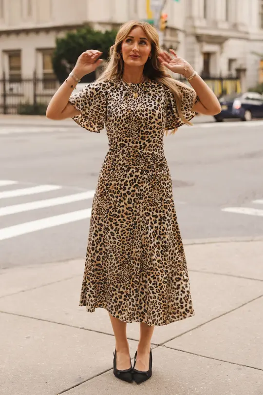 Tallulah Dress in Leopard