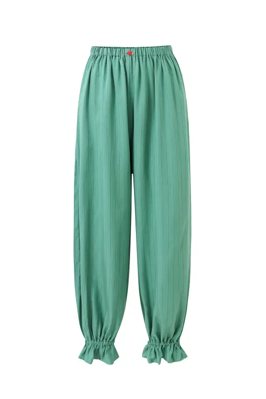 Long Bloomers Tencel Stripe Green