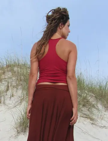 Racerback Built In Bra Tank Simplicity Cropped Shirt