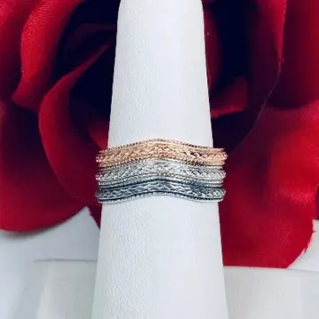 Braided Curved Band, Simple Art Deco Braid, Vintage Jewelry Design#D514