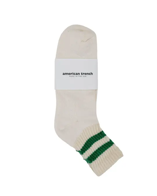 American Trench The Mono Stripe Quarter Crew Kelly Green
