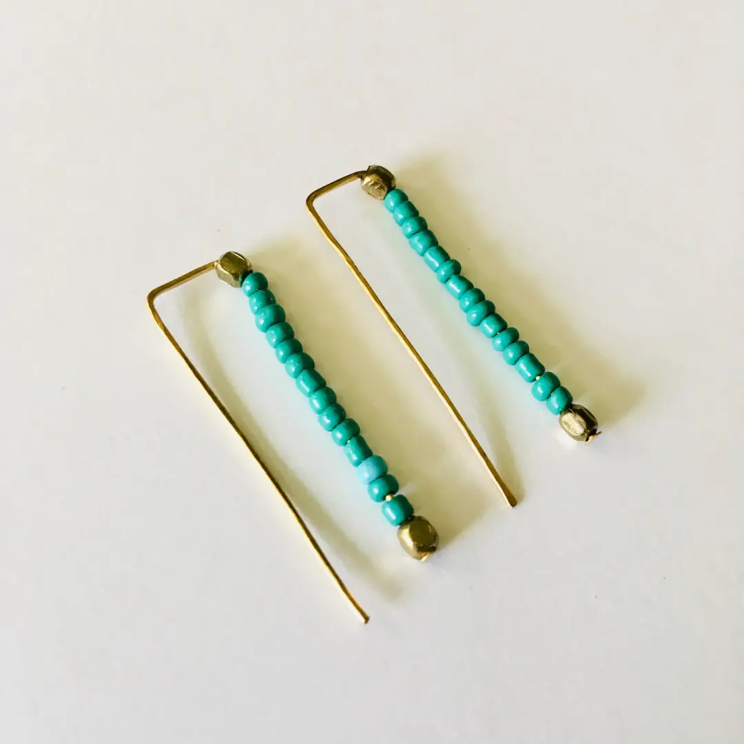 Seed bead Staples Earrings