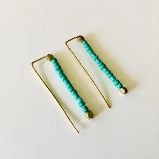 Seed bead Staples Earrings