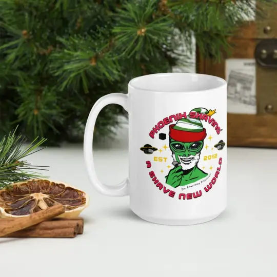 Holiday Phoenix Shaving Classic White High Gloss Diner Coffee Mug | 2 Sizes!