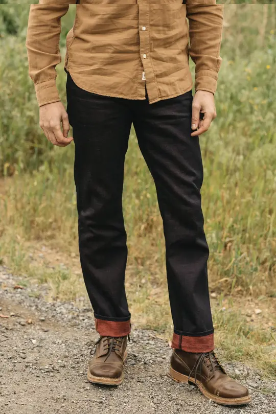 The Hammer Straight Etched - Bordeaux Raw 13oz Selvedge