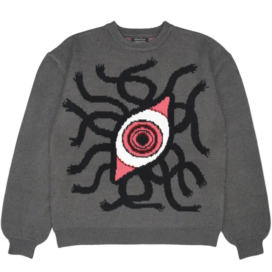Grey Knit Gate Sweater