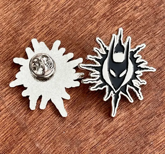Black rabbit enamel pin