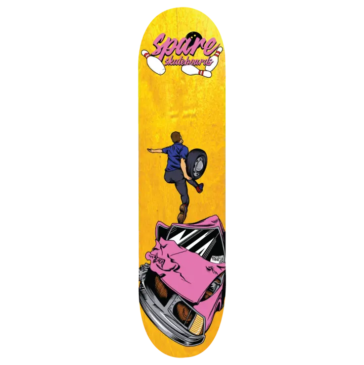 Spare bowling skateboard
