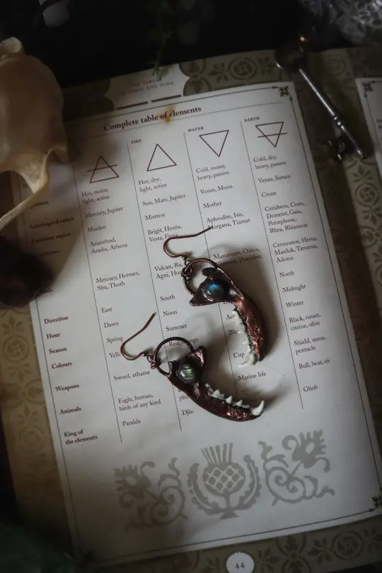 Mink Jawbone Earrings