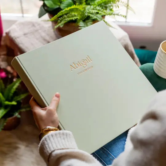 Large and Traditional Personalised Linen Photo Album