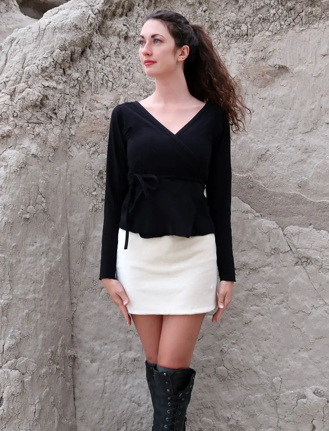 Flip Wrap Simplicity Cropped Shirt