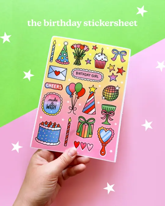 Birthday - Planche de stickers
