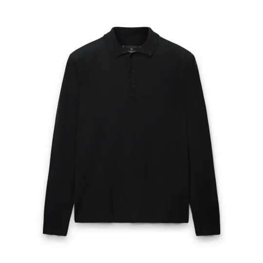 Silk Cashmere Longsleeve Polo