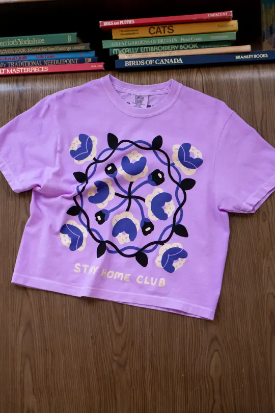 Rosebud Boxy Tee | Purple Highlighter