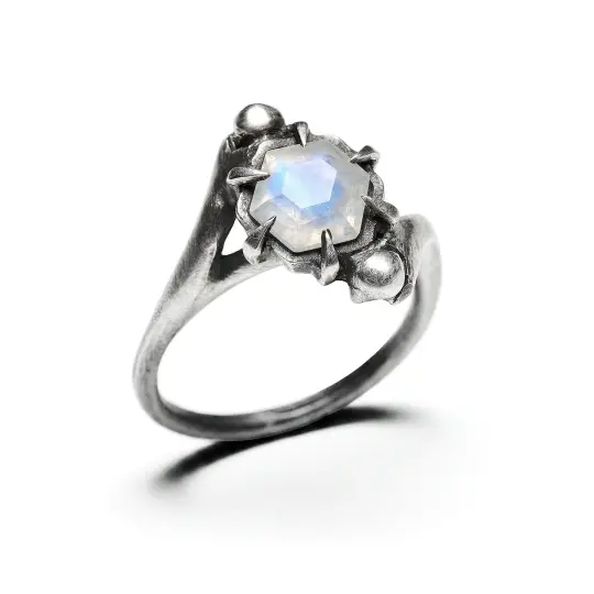 The Hexa-hemeron Cat. Moonstone Ring. *Limited*