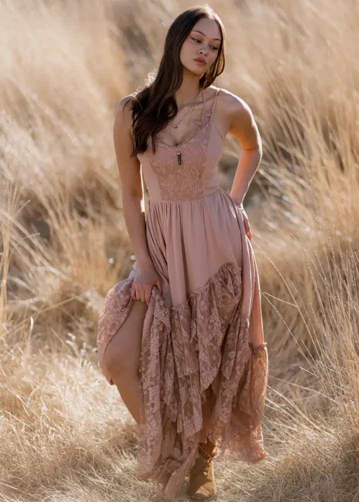Christelle Dress In Desert Shell