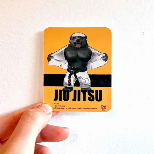 BJJ Honey Badger Sticker, 3"