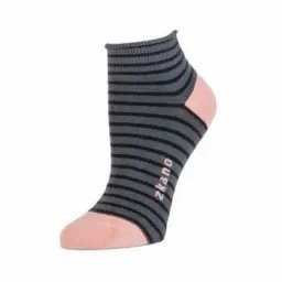 Rosie Striped Bootie Sock in Ash