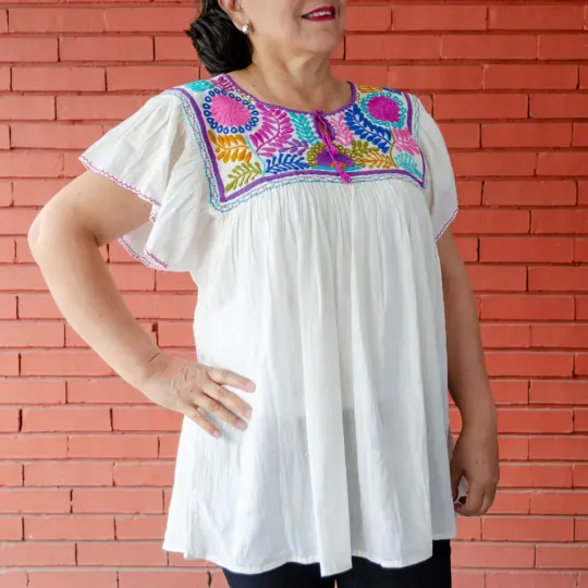 Carranza Eyelet Embroidered Blouse