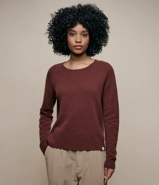 Lightweight Merino Wool-Cashmere-Silk Raglan Sweater