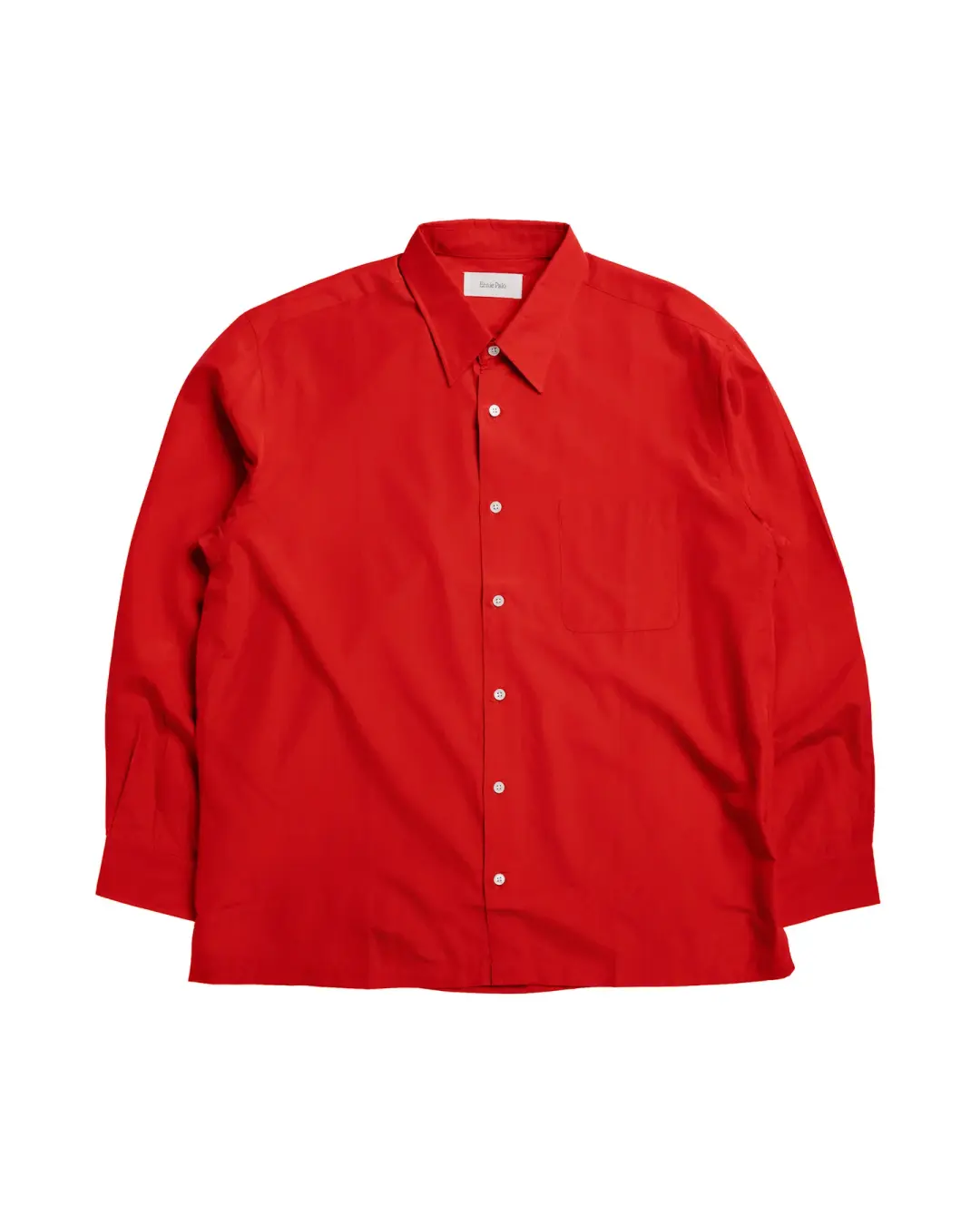 Ernie Palo Silk Nidom Square Shirt Red