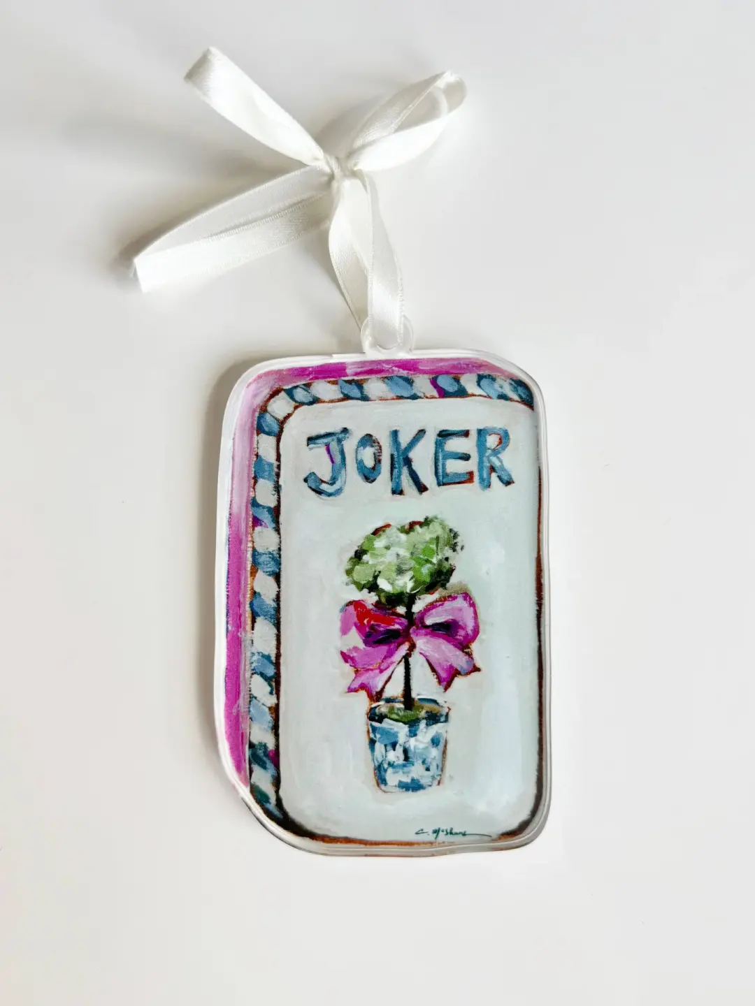 Mahjong Chic Joker Acrylic Christmas Ornament
