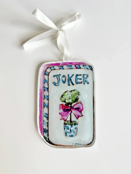 Mahjong Chic Joker Acrylic Christmas Ornament
