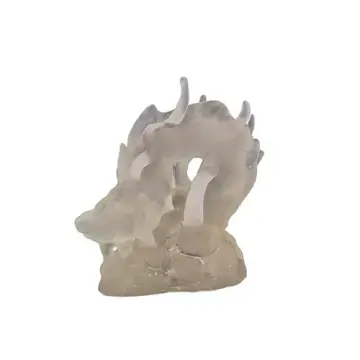 Unpainted 32mm clear-resin 3D-printed lava slime with flowing translucent tendrils — tabletop RPG miniature for D&D, Pathfinder & wargaming