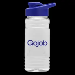 GoJob TB20D 20 Oz. Clear Sports Bottle with Drink-Thru Lid