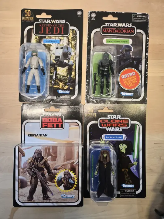Star Wars Vintage Collection TVC Krrsantan Luminara AT-ST Pilot MOC Fi