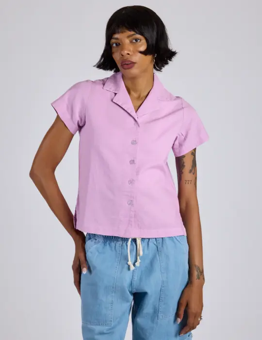 Pantry Button-Up - Lilac Purple *FINAL SALE*