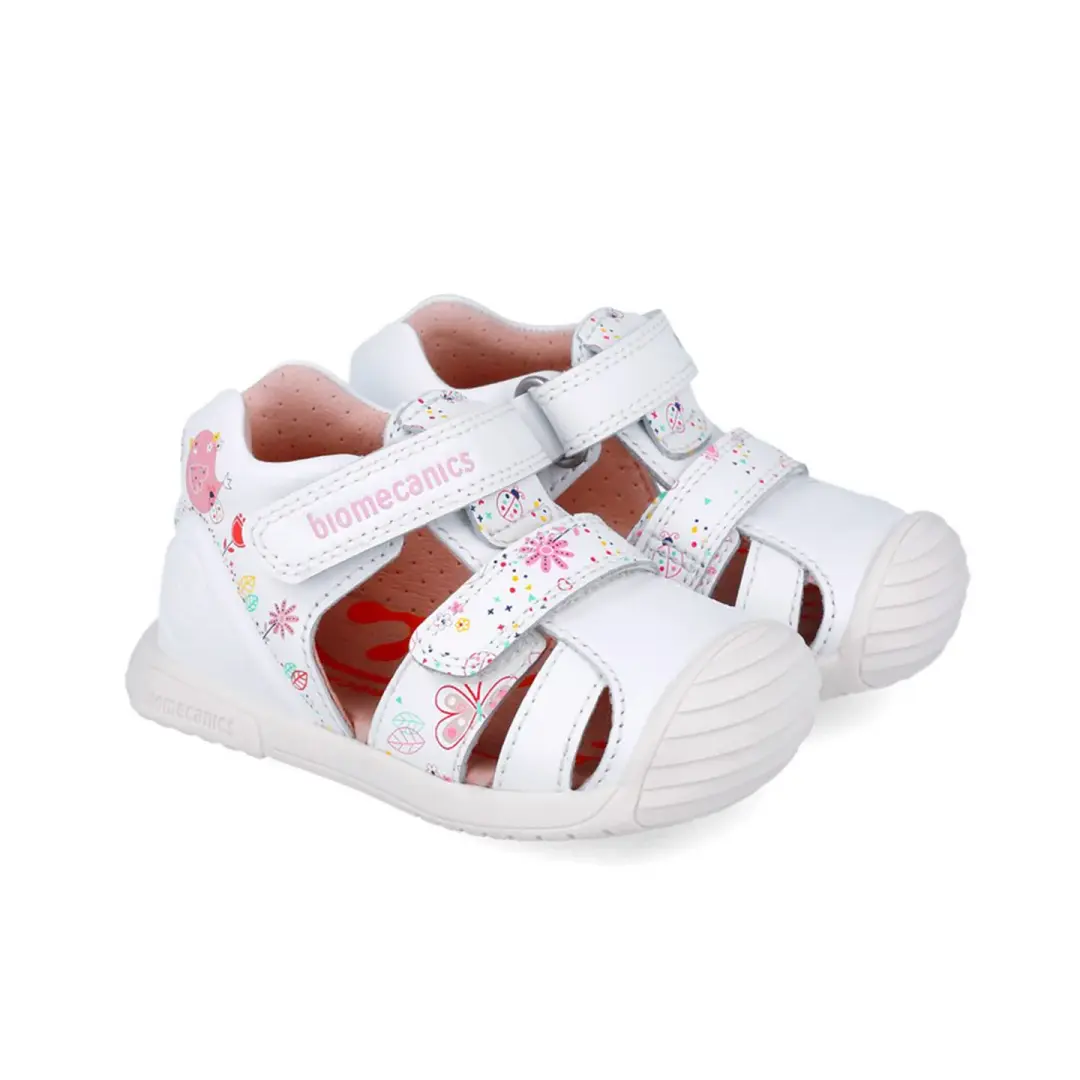 Biogateo White Caged Sandals - Garden